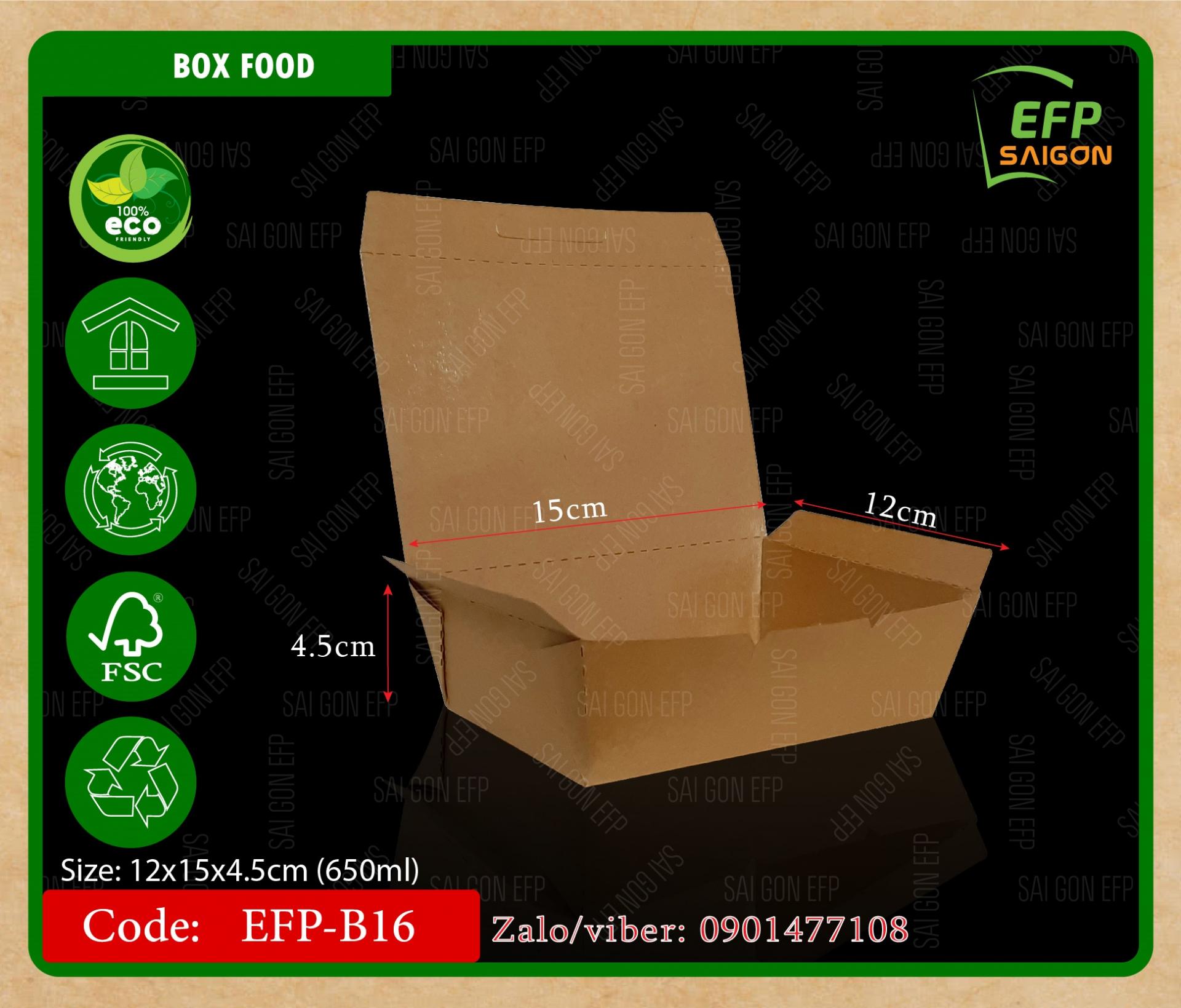 Hộp đựng thức ăn mang đi 650ml